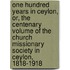 One Hundred Years in Ceylon, Or, the Centenary Volume of the Church Missionary Society in Ceylon, 1818-1918