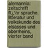 Alemannia: Zeitschrift Fï¿½R Sprache, Litteratur Und Volkskunde Des Elsasses Und Oberrheins, Vierter Band