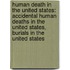 Human Death In The United States: Accidental Human Deaths In The United States, Burials In The United States