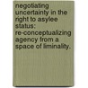 Negotiating Uncertainty In The Right To Asylee Status: Re-Conceptualizing Agency From A Space Of Liminality. door Shauna Ezell