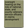 Oversight Hearing on the Role of National, State, and County Veterans Service Officers in Claims Development door United States Congressional House