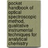 Pocket Handbook Of Optical Spectroscopic Method, Qualitative Instrumental Techniques For Analytical Chemistry