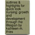 Outlines & Highlights for Quick Look Nursing: Growth and Development Through the Lifespan by Kathleen M. Thies