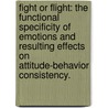 Fight Or Flight: The Functional Specificity Of Emotions And Resulting Effects On Attitude-Behavior Consistency. door Shannon Jean Seitz