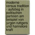 Moderne Versus Tradition - Aufstieg In Politischen Parteien Am Beispiel Von Jurgen Ruttgers Und Hannelore Kraft