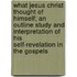 What Jesus Christ Thought of Himself; An Outline Study and Interpretation of His Self-Revelation in the Gospels