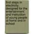 First Steps in Electricity; Designed for the Entertainment and Instruction of Young People at Home and in School