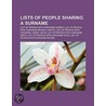 Lists Of People Sharing A Surname: List Of People With Surname Harris, List Of People With Surname Brown, Martin door Books Llc