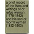 A Brief Record of the Lives and Writings of Dr. Rufus Wyman (1778-1842) and His Son Dr. Morrill Wyman (1812-1903)