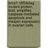 Brca1 185Delag Mutant Protein, Brat, Amplifies Caspase-Mediated Apoptosis And Maspin Expression In Ovarian Cells. door Joshua D. O'Donnell