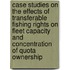 Case Studies on the Effects of Transferable Fishing Rights on Fleet Capacity and Concentration of Quota Ownership