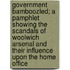 Government Bamboozled; A Pamphlet Showing the Scandals of Woolwich Arsenal and Their Influence Upon the Home Office