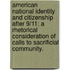American National Identity And Citizenship After 9/11: A Rhetorical Consideration Of Calls To Sacrificial Community.