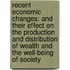 Recent Economic Changes: and Their Effect on the Production and Distribution of Wealth and the Well-Being of Society