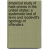 Empirical Study Of Hate Crimes In The United States: A Systematic Test Of Levin And Mcdevitt's Typology Of Offenders. door Rayna E. Momen