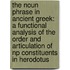 The Noun Phrase In Ancient Greek: A Functional Analysis Of The Order And Articulation Of Np Constituents In Herodotus