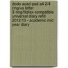 Dodo Acad-Pad A4 2/4 Ring/Us Letter 3-Ring/Filofax-Compatible Universal Diary Refill 2012/13 - Academic Mid Year Diary door Naomi McBride