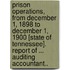 Prison Operations, from December 1, 1898 to December 1, 1900 [State of Tennessee]. Report of ... Auditing Accountant..