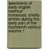Specimens of Early English Metrical Romances, Chiefly Written During the Early Part of the Fourteenth Century Volume 1