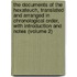 the Documents of the Hexateuch, Translated and Arranged in Chronological Order, with Introduction and Notes (Volume 2)