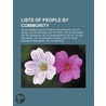 Lists Of People By Community: List Of Nairs, List Of Ezhavas, List Of Rajputs, List Of Telugu Brahmins, List Of Gurjars by Books Llc