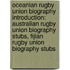 Oceanian Rugby Union Biography Introduction: Australian Rugby Union Biography Stubs, Fijian Rugby Union Biography Stubs