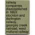 Railway Companies Disestablished In 1863: Stockton And Darlington Railway, Georges Creek Railroad, West Midland Railway