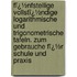 Fï¿½Nfstellige Vollstï¿½Ndige Logarithmische Und Trigonometrische Tafeln. Zum Gebrauche Fï¿½R Schule Und Praxis