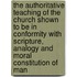 The Authoritative Teaching of the Church Shown to Be in Conformity with Scripture, Analogy and Moral Constitution of Man