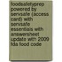 Foodsafetyprep Powered By Servsafe (Access Card) With Servsafe Essentials With Answersheet Update With 2009 Fda Food Code