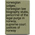 Norwegian Judges: Norwegian Law Biography Stubs, Personnel Of The Legal Purge In Norway, Supreme Court Justices Of Norway