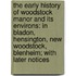 the Early History of Woodstock Manor and Its Environs: in Bladon, Hensington, New Woodstock, Blenheim; with Later Notices