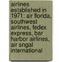 Airlines Established In 1971: Air Florida, Southwest Airlines, Fedex Express, Bar Harbor Airlines, Air Sngal International
