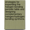 Strategies For Expanding The Halogen Bonding Periodic Table And Designing Complementary Halogen/Hydrogen Bonding Synthons. door Hadi David Arman