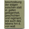 Beschreibung Der Eidgen Ssischen Statt St. Gallen Gelegenheit, Geschichten Und Regiment, Wie Auch Des Lebens Hrn D. Von Watt door Marx Haltmeyer