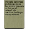 Linguistic Politeness And Interpersonal Ties Among Bengalis On The Social Network Site Orkutrtm: The Bulge Theory Revisited. by Anupam Das