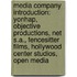Media Company Introduction: Yonhap, Objective Productions, Net S.A., Fencesitter Films, Hollywood Center Studios, Open Media