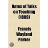 Notes of Talks on Teaching; Given by Francis W. Parker at the Martha's Vineyard Summer Institute, July 17 to August 19, 1882 door Francis Wayland Parker