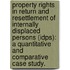 Property Rights In Return And Resettlement Of Internally Displaced Persons (Idps): A Quantitative And Comparative Case Study.