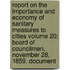 Report on the Importance and Economy of Sanitary Measures to Cities Volume 20; Board of Councilmen, November 28, 1859. Document