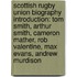Scottish Rugby Union Biography Introduction: Tom Smith, Arthur Smith, Cameron Mather, Rob Valentine, Max Evans, Andrew Murdison