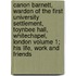 Canon Barnett, Warden of the First University Settlement, Toynbee Hall, Whitechapel, London Volume 1; His Life, Work and Friends