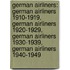 German Airliners: German Airliners 1910-1919, German Airliners 1920-1929, German Airliners 1930-1939, German Airliners 1940-1949