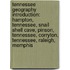 Tennessee Geography Introduction: Hampton, Tennessee, Snail Shell Cave, Pinson, Tennessee, Corryton, Tennessee, Raleigh, Memphis