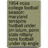 1954 Ncaa College Football Season: Maryland Terrapins Football Under Jim Tatum, Penn State Nittany Lions Football Under Rip Engle