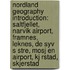 Nordland Geography Introduction: Saltfjellet, Narvik Airport, Framnes, Leknes, De Syv S Stre, Mosj En Airport, Kj Rstad, Skjerstad