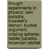 Thought Experiments In Physics: Twin Paradox, Maxwell's Demon, Bucket Argument, Rotating Spheres, Ladder Paradox, Brownian Ratchet