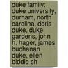 Duke Family: Duke University, Durham, North Carolina, Doris Duke, Duke Gardens, John H. Hager, James Buchanan Duke, Ellen Biddle Sh door Books Llc