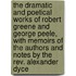 The Dramatic And Poetical Works Of Robert Greene And George Peele, With Memoirs Of The Authors And Notes By The Rev. Alexander Dyce