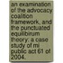 An Examination Of The Advocacy Coalition Framework, And The Punctuated Equilibirum Theory: A Case Study Of Mi Public Act 61 Of 2004.